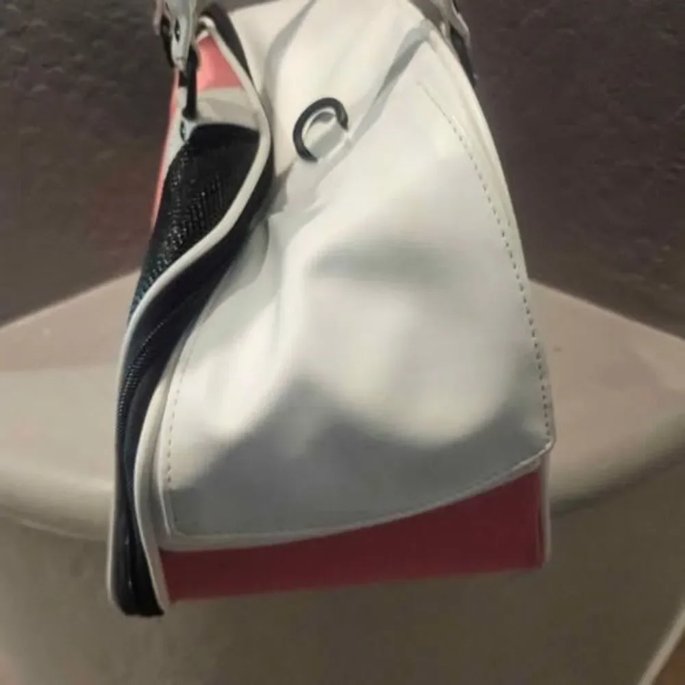 White Pink Black Pet Carrier Bag